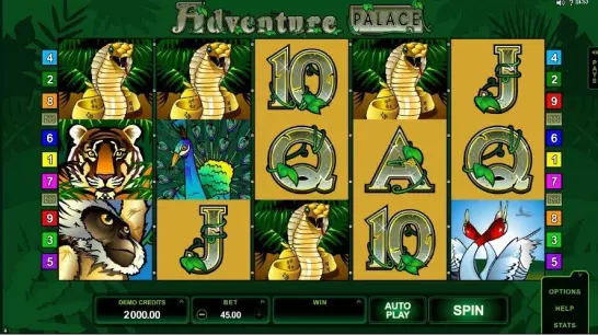 Adventure Palace slot with double wins
